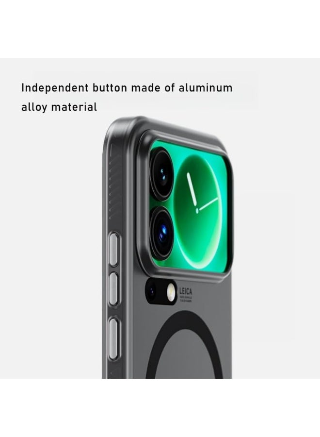 general Frosted Case Compatible with Xiaomi 17 Pro Max, Shock and Drop Resistant Cover with Magnetic Suction and Four Corner Built-in Airbags Cover for Xiaomi Mi 17 Pro Max - Image 4