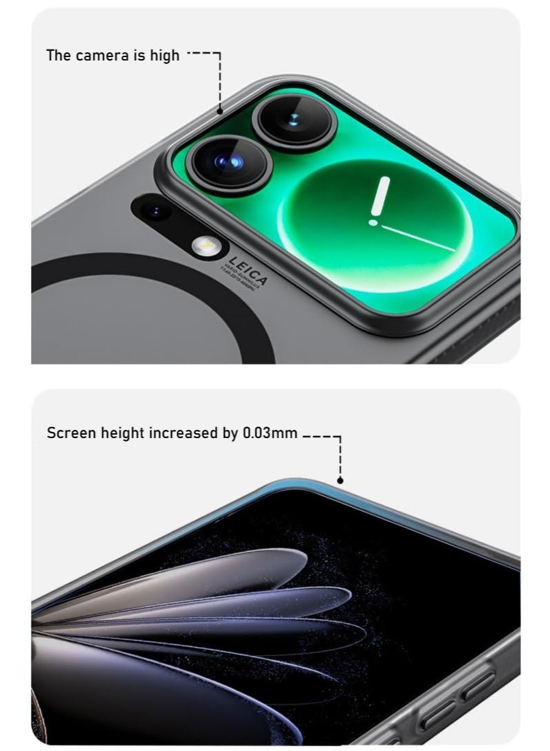 general Frosted Case Compatible with Xiaomi 17 Pro Max, Shock and Drop Resistant Cover with Magnetic Suction and Four Corner Built-in Airbags Cover for Xiaomi Mi 17 Pro Max - Image 5
