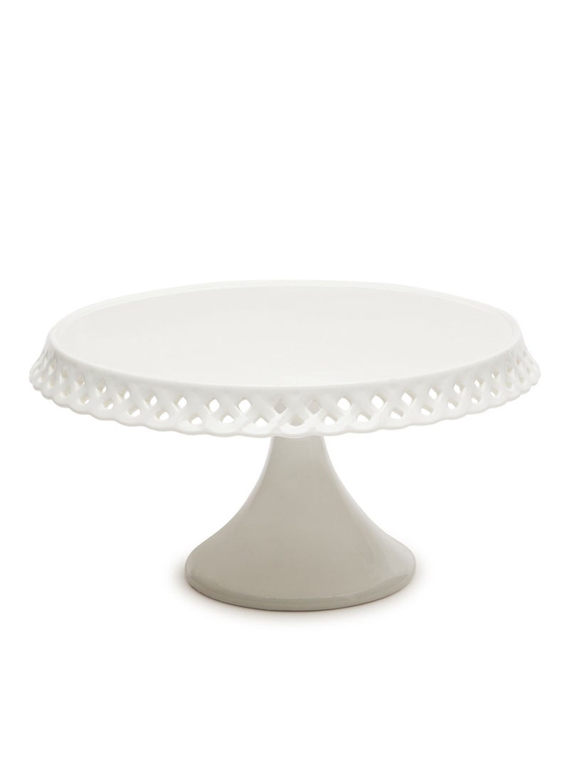 Simply Kitchen Cake Stand With Cover White Footed Base 30X28Cm  - Image 3