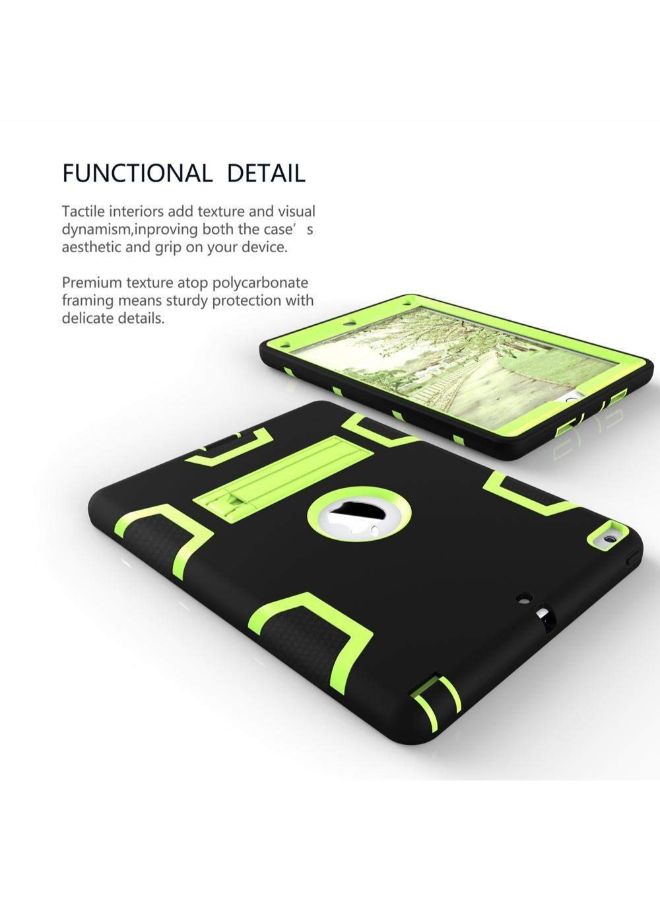 Loquat Kickstand Hard Case Cover For Apple iPad Series Black/Green - Image 5