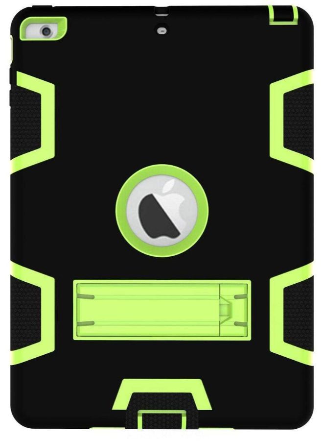 Loquat Kickstand Hard Case Cover For Apple iPad Series Black/Green - Image 4