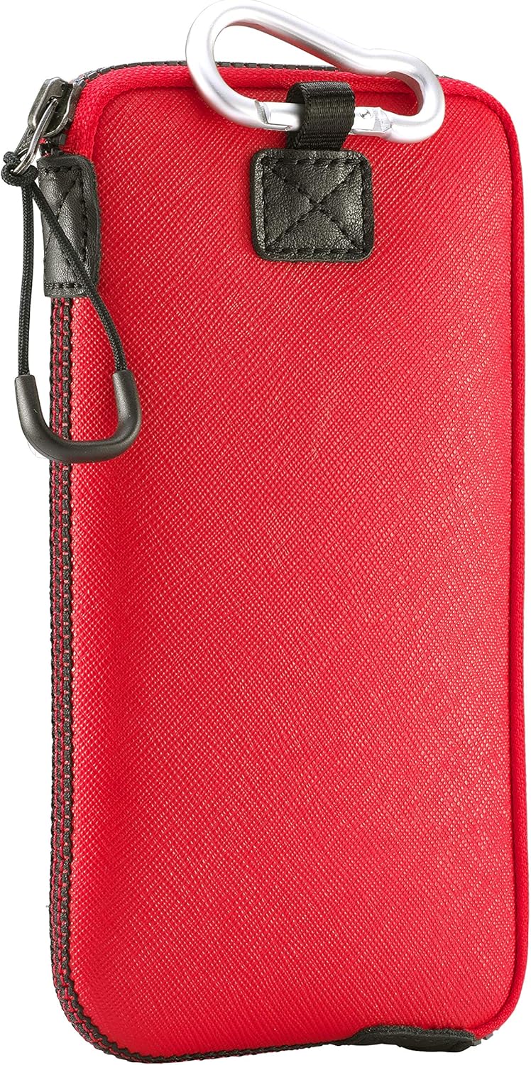 OneJoy Neoprene Cell Phone Pouch, Large Zipper Opening, Lightweight & Protective Phone Sleeves for iPhone Durable Phone Carrier Bag, Thermal Carrying Phone Pouch with Inner Pocket [ Red ] - Image 1