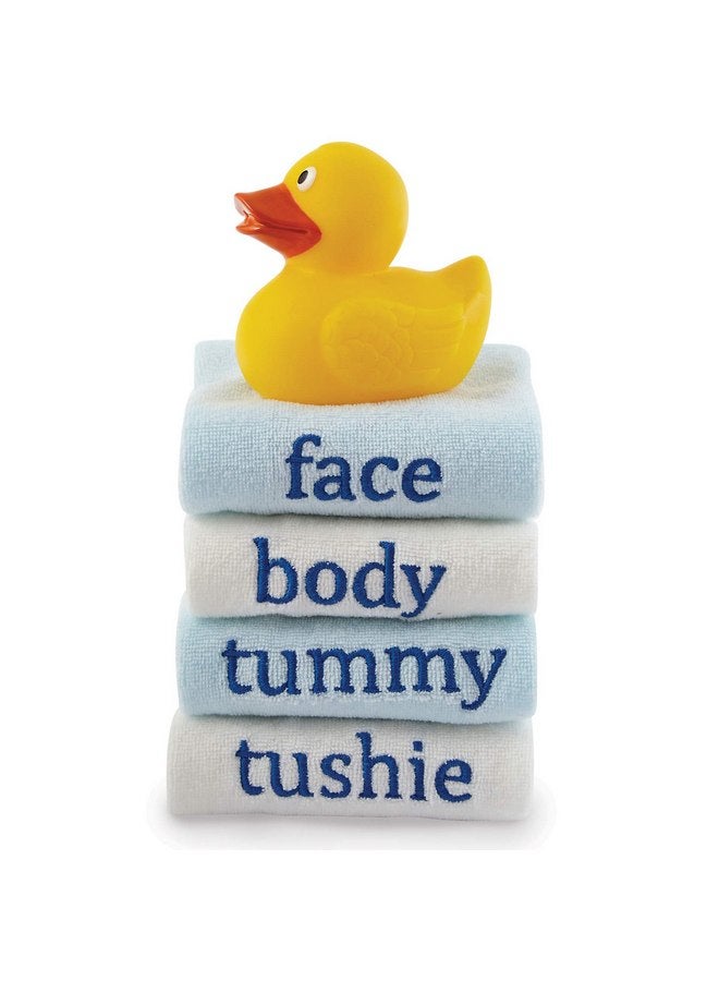 مد باي منشفة الاستحمام Mud Pie My First Bath من Mud Pie باللون الأزرق، مقاس متوسط - Image 1