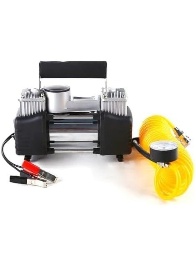 SHEZA STAR Heavy Duty Portable Air Compressor, 12V DC, Metal Construction with Coiled Air Hose - Image 4