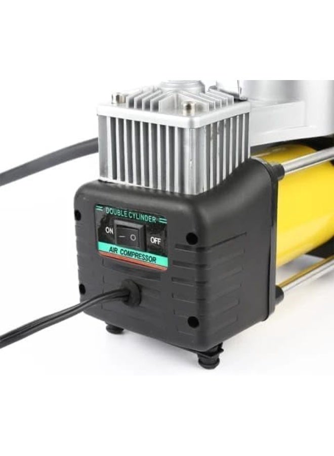 SHEZA STAR Heavy Duty Portable Air Compressor, 12V DC, Metal Construction with Coiled Air Hose - Image 2