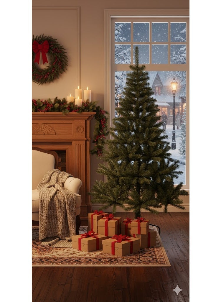 شجرة ديكور احتفالية خضراء – ارتفاع 1.5 متر – تصميم كثيف وأنيق - Image 3