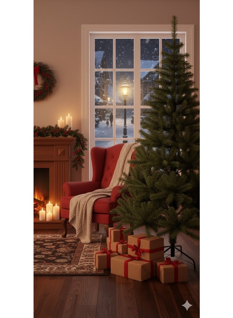 شجرة ديكور احتفالية خضراء – ارتفاع 1.5 متر – تصميم كثيف وأنيق - Image 4