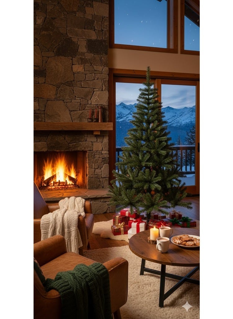 شجرة ديكور احتفالية خضراء – ارتفاع 1.5 متر – تصميم كثيف وأنيق - Image 2