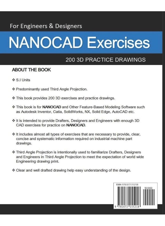 null - NANOCAD Exercises: 200 3D Practice Drawings For NANOCAD and Other Feature-Based 3D Modeling Software - Image 1