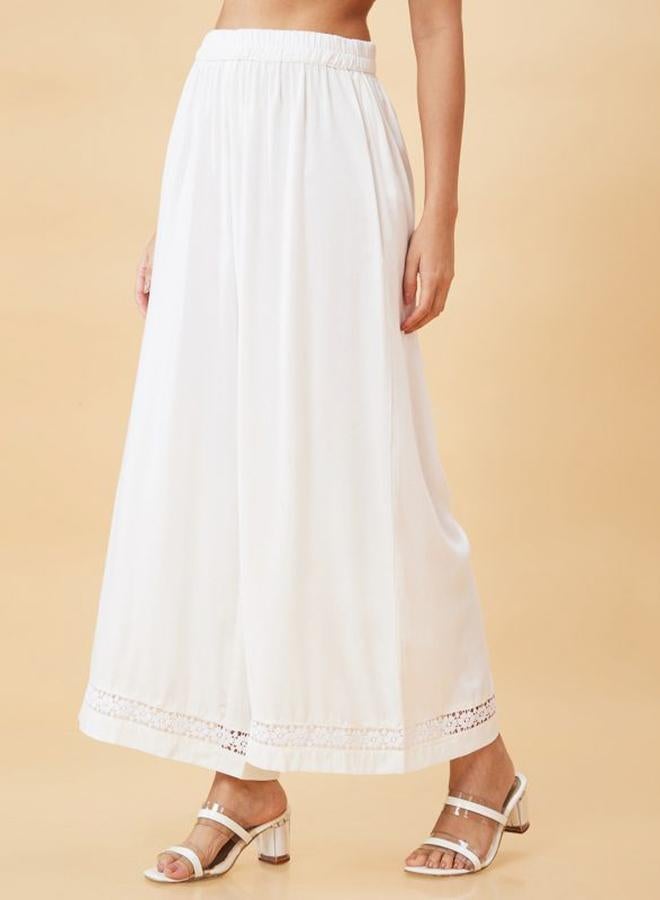 globus Floral Lace Hem Design Flowy Ethnic Palazzos - Image 2