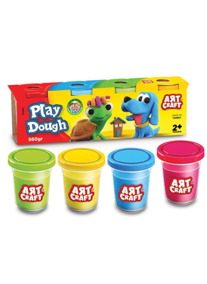 Play-Doh PLAY DOUGH 4 TUB PACK (560  GR) 