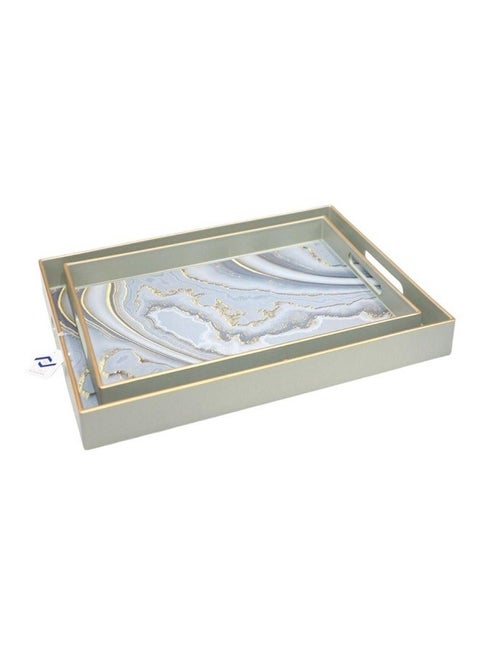Luxury serving trays set 2 pieces