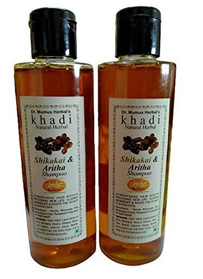 Khadi Natural Herbal - Shikakai And Aritha Shampoo 180 Ml Combo - Image 1