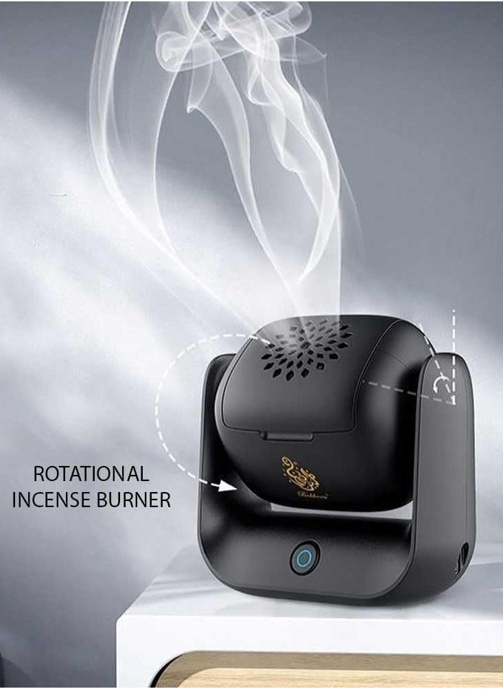 Smart Rotatable Bakhoor Incense Burner – 700°C Fast Heating, Rechargeable, Compact Cube Design with Auto Shutoff & Type-C Charging