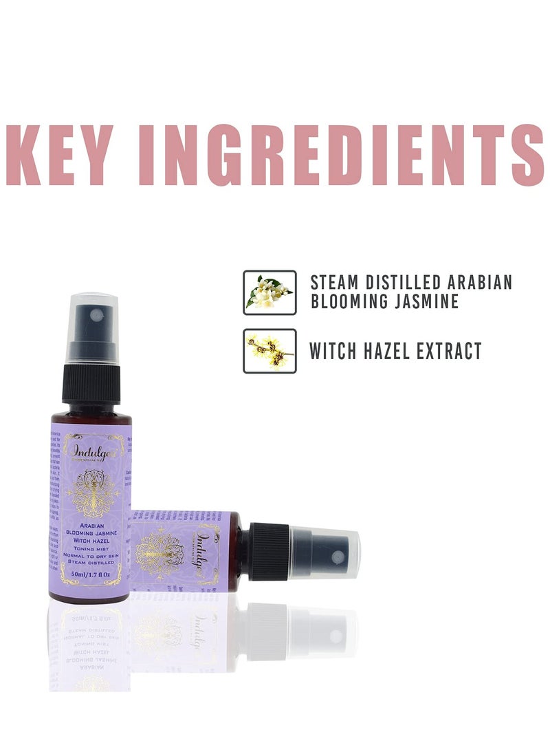 Indulgeo ESSENTIALS INDULGEO ESSENTIALS Arabian Blooming Jasmine Witch Hazel Facial Toner For All Skin Types 50ml  - Image 2