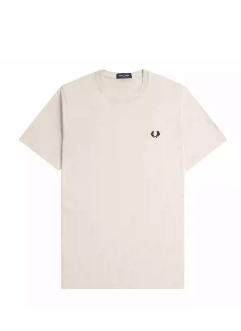 FRED PERRY Fred Perry Men's short sleeve T-shirt Summer casual wheat embroidery pure cotton crew neck simple base 