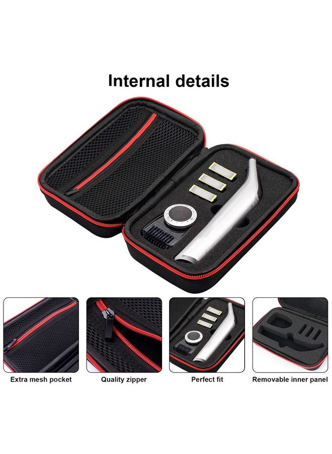 LinMei - One Blade Pro Case Compatible With Philips Norelco Oneblade Qp6510/70 Qp6520/70 Pro Wet/Dry Electric Shaver And Trimmer Electric Razor Storage Case (Red) - Image 1