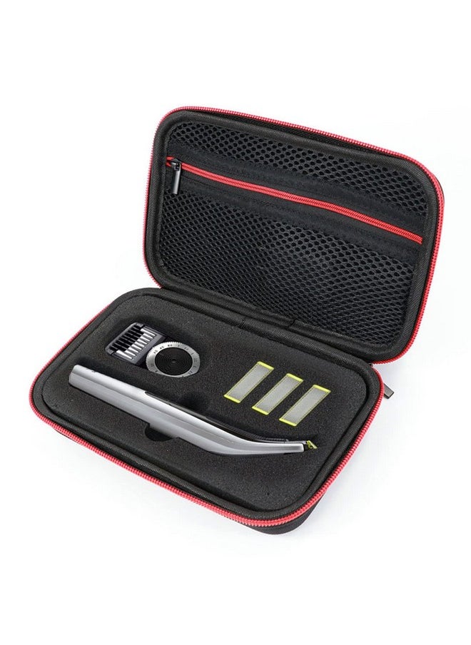 LinMei - One Blade Pro Case Compatible With Philips Norelco Oneblade Qp6510/70 Qp6520/70 Pro Wet/Dry Electric Shaver And Trimmer Electric Razor Storage Case (Red) - Image 1