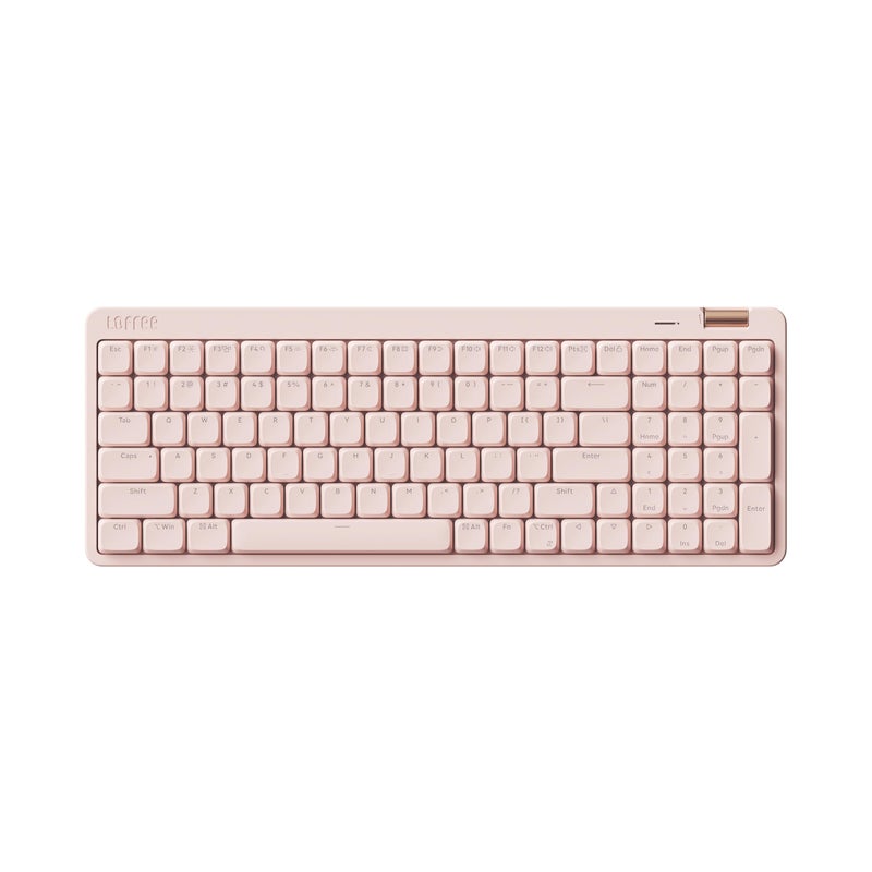Lofree Flow Lite 100 Keys Low Profile Mechanical Keyboard Swappable Rechargeable Wireless Keyboard with 24G Receiver Bluetooth and Wired Connection for Windows Mac Specter Linear Switches Flamingo - Image 2