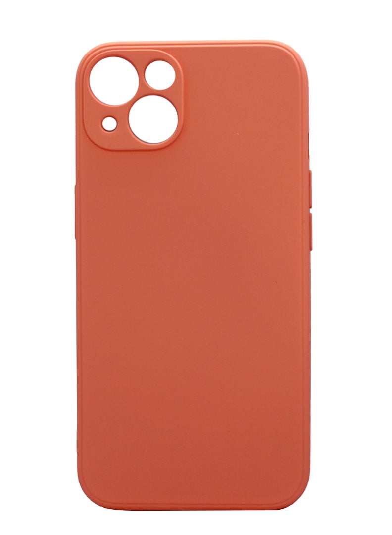 Theodor Protective Ultra Slim Fit Case Liquid Silicone Gel Cover with Full Body Protection Anti-Scratch Shockproof Case For iPhone 14 LIQUID SILICON ORANGE - Image 1