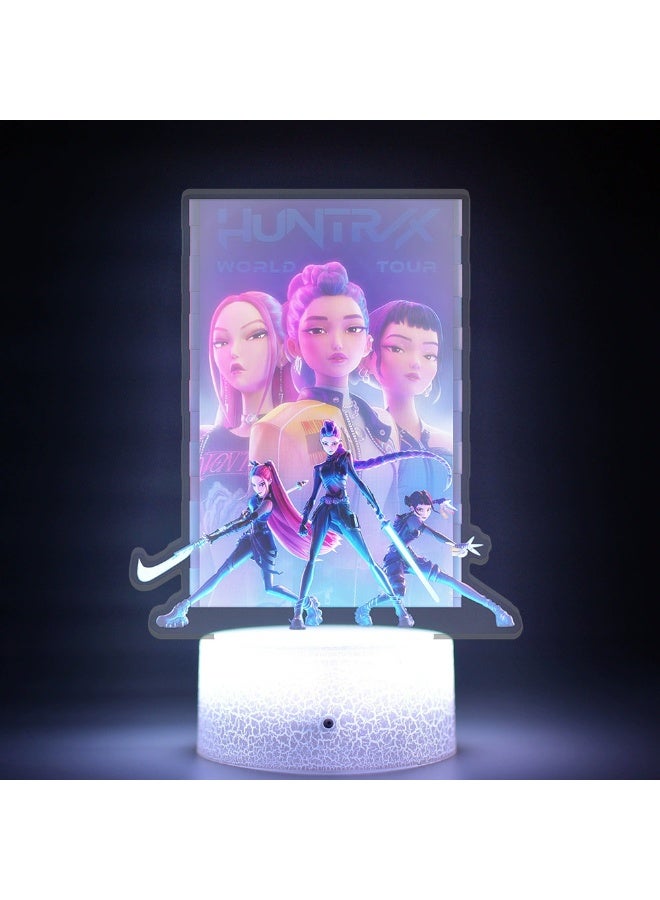 K-Pop Demon Hunters movie peripheral printed remote control 16-color night light is the best gift for family and friends