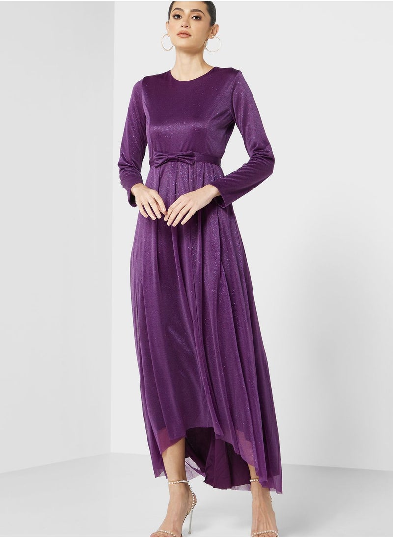 Khizana Shimmer Belted Dress  - Image 4