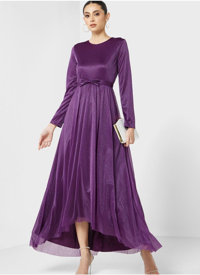 Khizana Shimmer Belted Dress  - Image 1