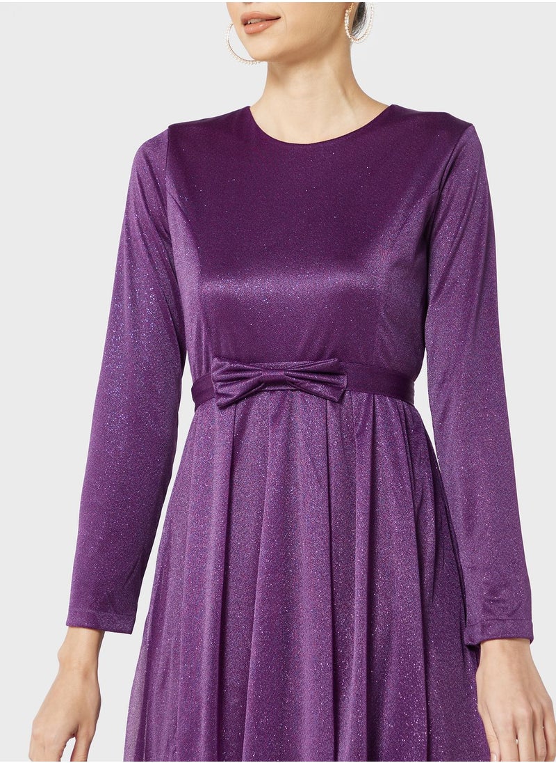 Khizana Shimmer Belted Dress  - Image 3