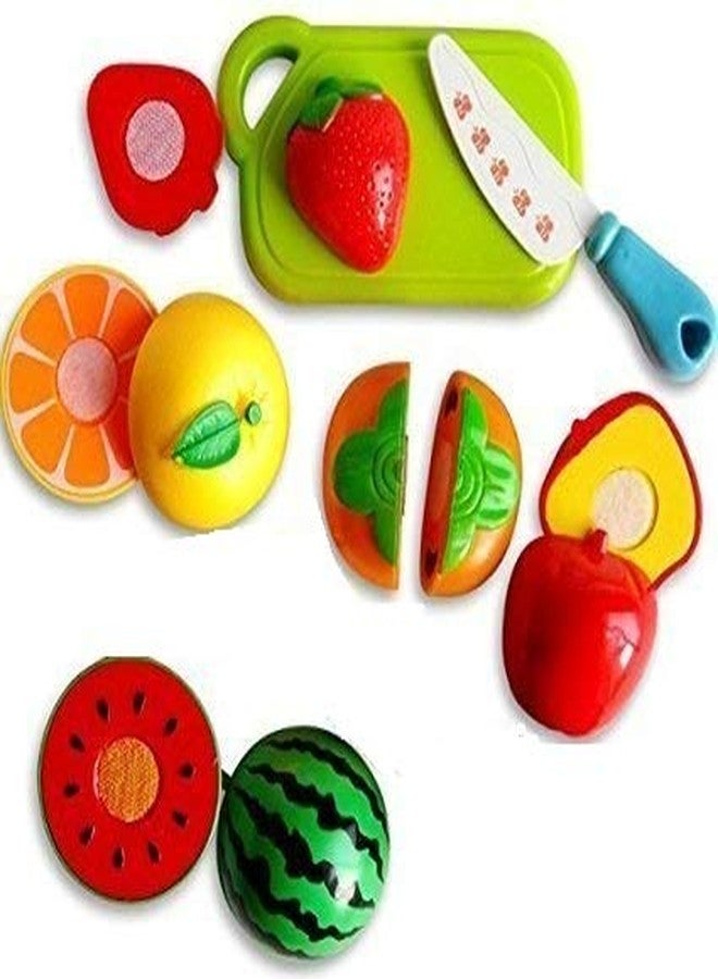 SCANWORLD Realistic Sliceable 5 Pcs Fruits Cutting Play Toy Set, Can Be Cut in 2 Parts - Image 1