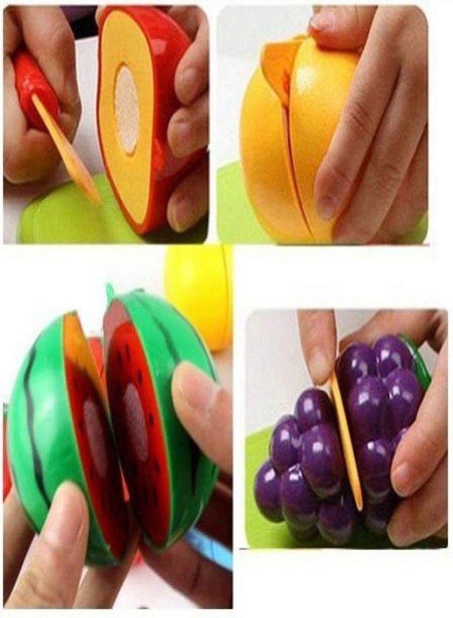 SCANWORLD Realistic Sliceable 5 Pcs Fruits Cutting Play Toy Set, Can Be Cut in 2 Parts - Image 2