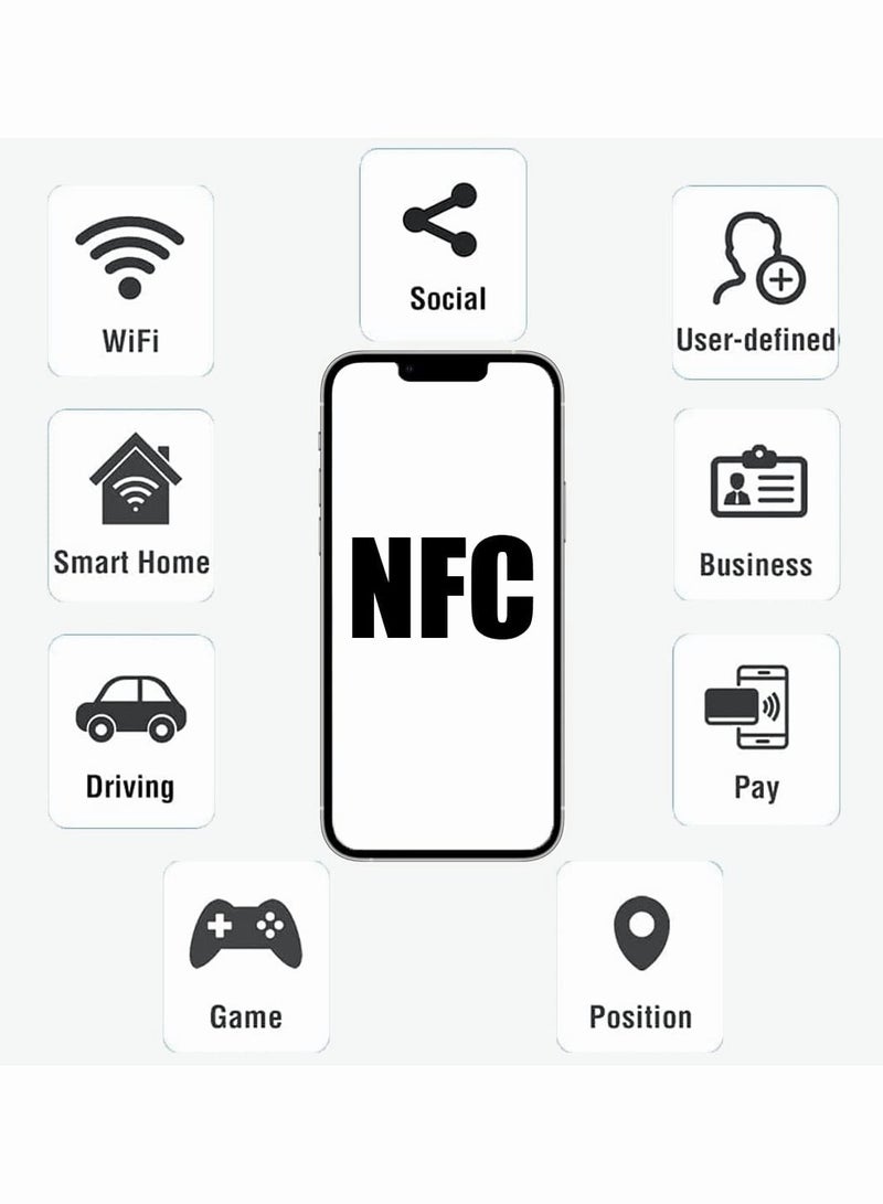 NFC Tags NTAG215 NFC 215 Cards, 504 Bytes Memory NFC Business Card Blank NFC Cards Ntag215 NFC Chip for NFC Phone and Device Writeable Programmable - Image 2