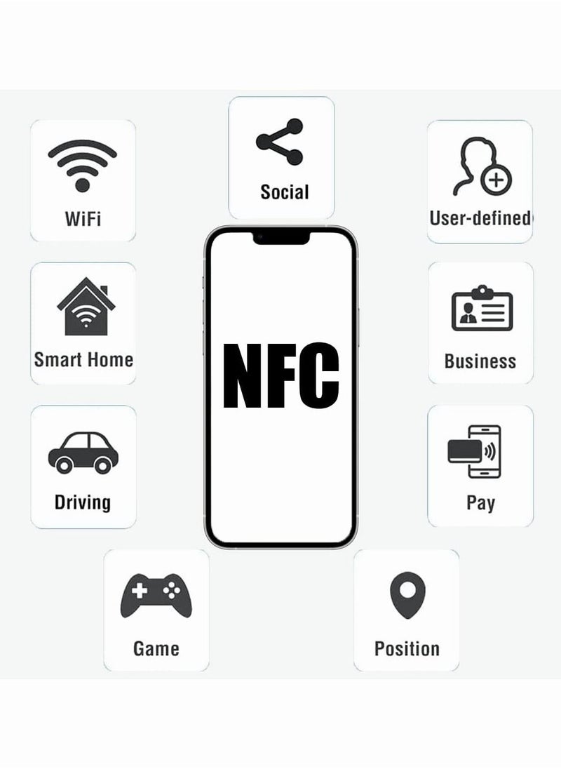 Generic - NFC Tags NTAG215 NFC 215 Cards, 504 Bytes Memory NFC Business Card Blank NFC Cards Ntag215 NFC Chip for NFC Phone and Device Writeable Programmable - Image 1