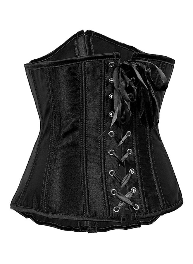 Cotton Blend Classic Corset Black - Image 2