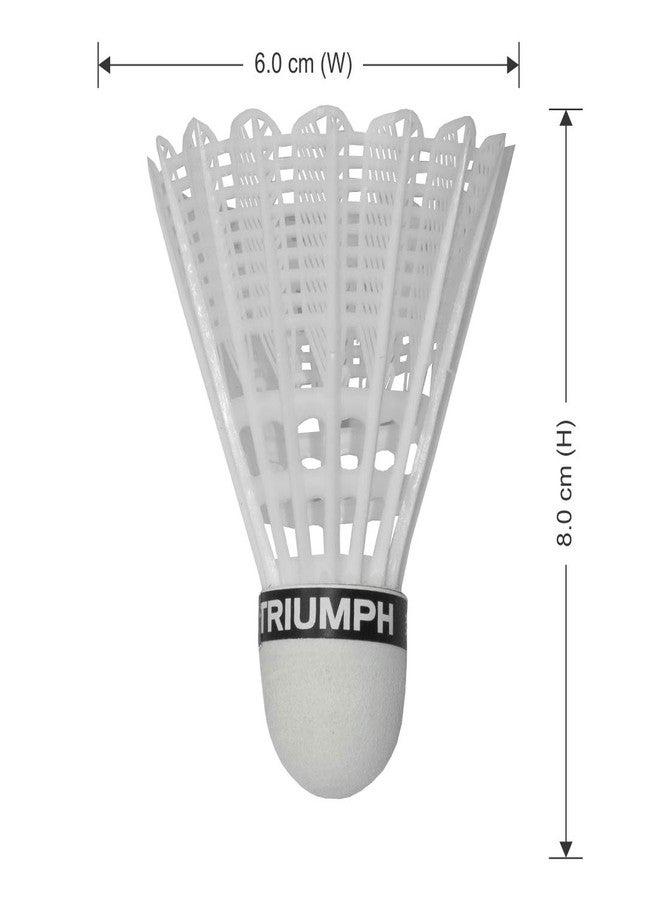 Triumph Nylon Badminton Shuttlecocks, White Badminton Shuttlecock Pack of 6, Stable and Sturdy High Speed MAXIS-350i Badminton Shuttles, Training Shuttlecock for Indoor and Outdoor Sports - Image 3