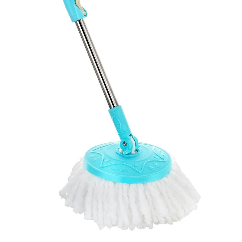 PRANAY'S KLEANUP Premium Spin Mop Rod Stickwith 360 Degree Rotating MopsHead 1 Stainless Steel Rod Stickwith 2 Microfiber Refill WetDry Mop Mops Rod Stick Mops - Image 2