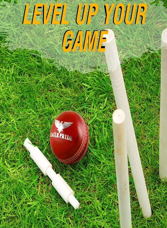 Leather Cricket Hard Balls for Club, Practice,Test Matches,one Day,T20 Matches Games Hand Stitched,Tanned Leather Polished,County Cricket Crown Match Cricket Balls Red, White (156g / 5.5oz) - Image 5