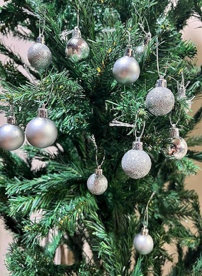 12pcs Balls Over The Christmas Tree Ornaments 3CM Decorative Round Balls, Christmas Ornaments, Christmas Decor, Xmas Decor, Christmas Tree Ornament Decor silver - Image 1