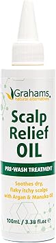 Grahams Natural زيت جراهامز الطبيعي لتخفيف فروة الرأس لفروة الرأس الجافة والحكة والقشور والصدفية والتهاب الجلد الدهني وعلاج قشرة الرأس مرطب ومغذي ومقشر 1 × 100 مل - Image 1