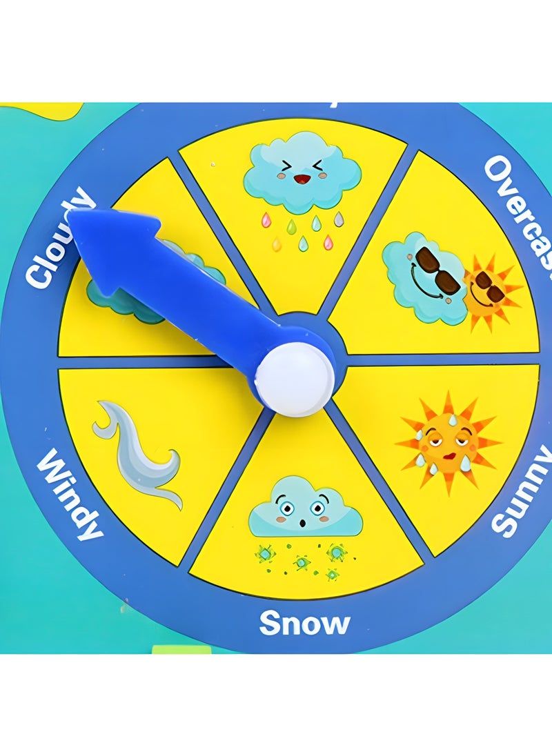 wooden toys Kids Multi functional Calender Clock Toys, 0-6 Years Old