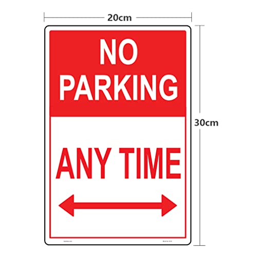 Haobase 2 Pcs No Parking Anytime Sign Sticker - 30 cm x 20 cm - Self Adhesive Vinyl - Image 3