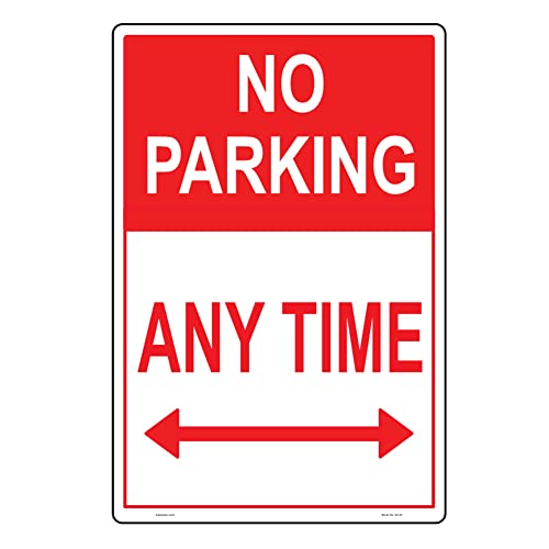 Haobase 2 Pcs No Parking Anytime Sign Sticker - 30 cm x 20 cm - Self Adhesive Vinyl - Image 2
