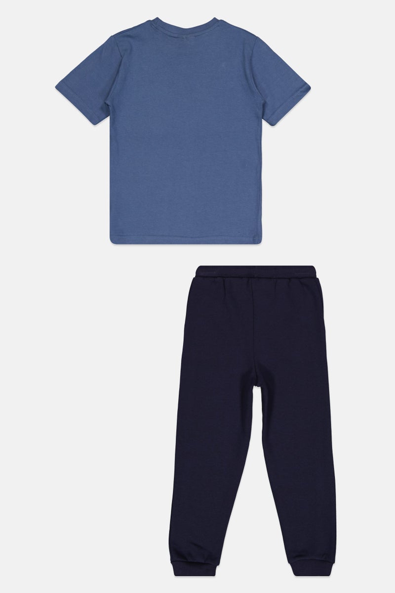 Nicce Kids Boy 2 Pieces Brand Logo T-Shirt And Jogger Pants Set, Multicolor  - Image 2