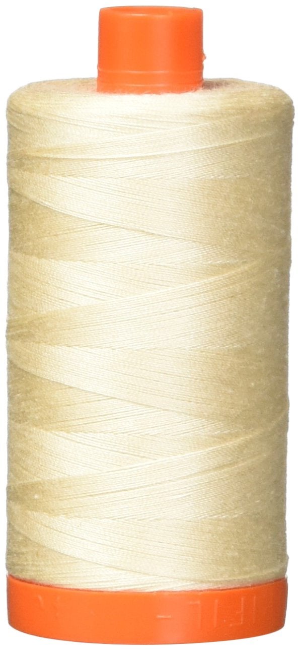 Aurifil A1050-2000 Mako Cotton Thread Solid 50WT 1422Yds Light Sand - Image 1