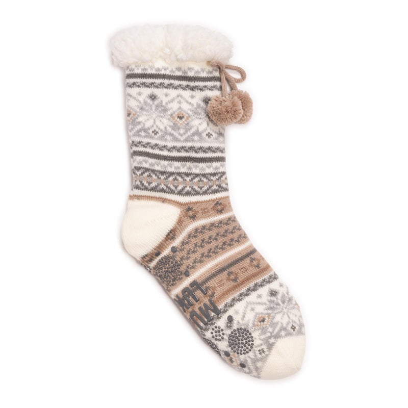 MUK LUKS Women's Tall Cabin Sox (1 Pair Pack), Grey, L - Image 1