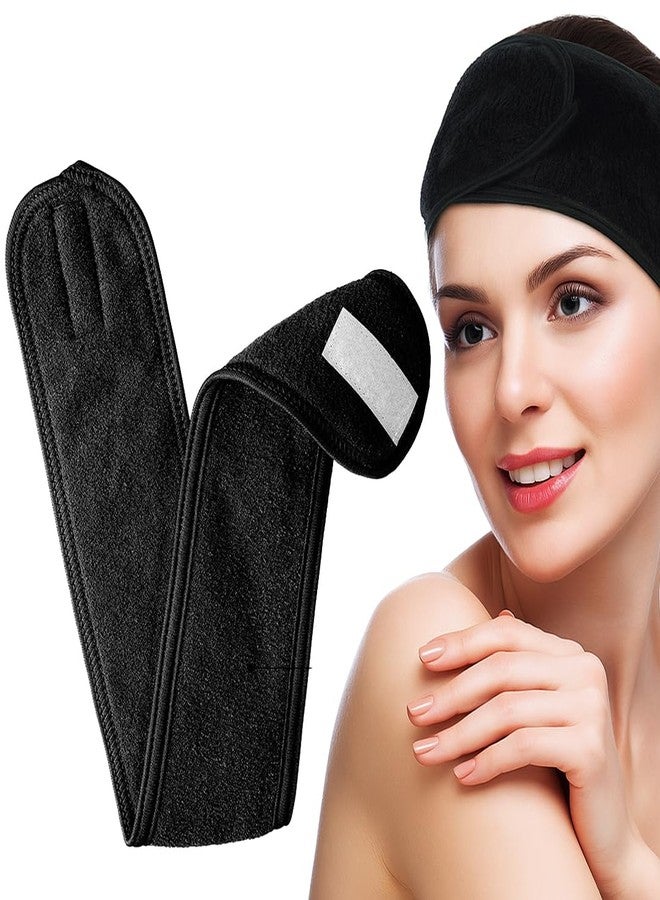 Multibrite Spa Headband for Women & Girls - Soft Towel Hair Wrap for Facial, Makeup, Skincare, Salon, Gym, Running, Workout & Daily Routine, Non-Slip & Quick Drying Adjustable Hair Bands for Long Hair