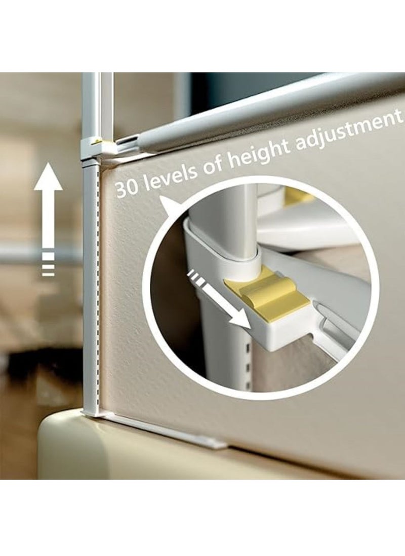 SKY-TOUCH - Bed Rail for Toddlers 2m, Baby Bed Rail Guard Infants Safety Bed Guardrail Adjustable Height, Upgraded seamless reinforced safety fence protector baby crib rail guardrail - Image 1