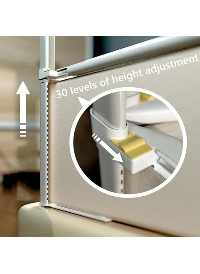 SKY-TOUCH - Bed Rail for Toddlers 2m, Baby Bed Rail Guard Infants Safety Bed Guardrail Adjustable Height, Upgraded seamless reinforced safety fence protector baby crib rail guardrail - Image 1