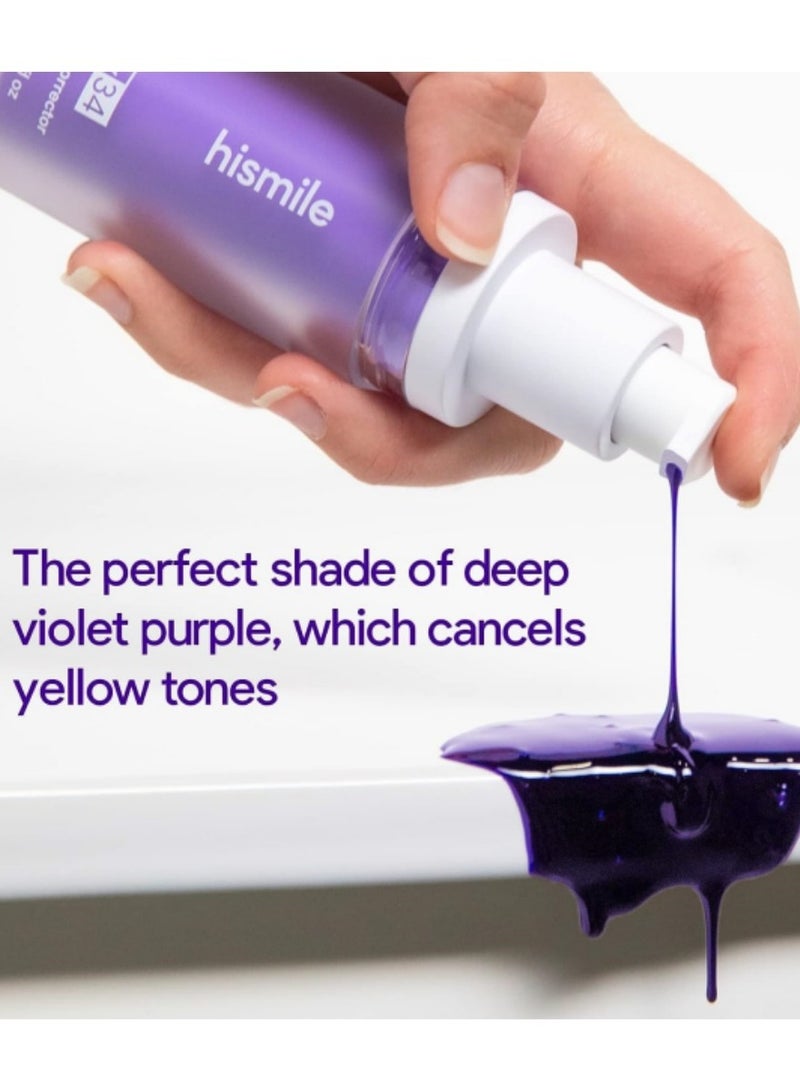 HiSmile Teeth Color Corrector, Purple Teeth Brightening Toothpaste, Remove Stains, Teeth Brightening Purple Toothpaste, Remove Coffee, Stains, Yellow Teeth (30ml） - Image 3