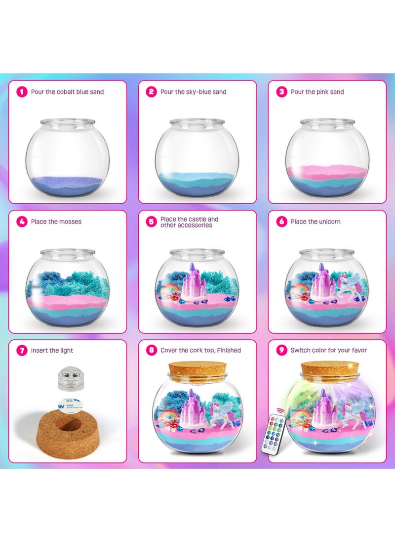 Paka Rabbit Unicorn Gifts for Girls - Unicorn Terrarium Kit for Kids -Toys for Girls- Birthday Gift for Girl Ages 4 5 6 7 8 12 Year Old- Arts and Crafts Supplies for Kids-Best Present for Girl  - Image 4