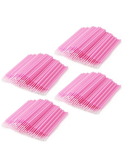 400 Pcs Disposable Micro Applicator Brush Annhua Latisse Application Micro Swabs Eyelash Extension Brushes For Eyelashes Extensions And Makeup Applicationpink